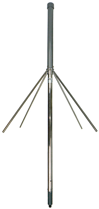 Ruggedised broadband VHF Air Band monocone, stainless steel, 118-137 MHz, enclosed N-type female, 100W, 0 dBd – 1.7m